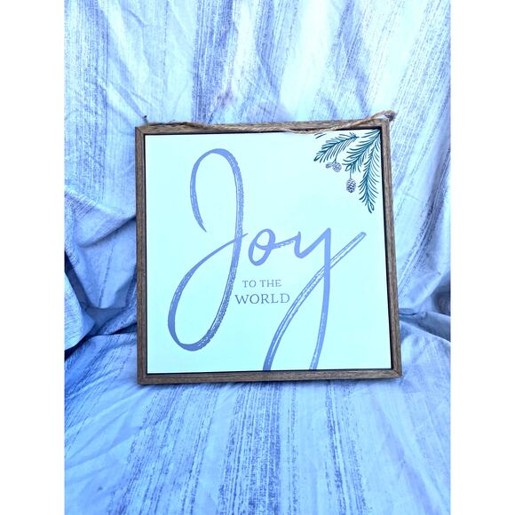 Rustic 12 in Square Reversible Wall Art Live Gratefully & Joy to the World - Picture 2 of 2